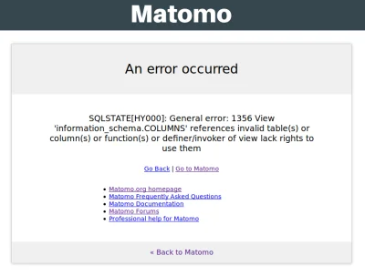 mab122 - #matomo #piwik #sysadm
Kurła, zrobiłem aktualizację do nowego mysqlka i mat...