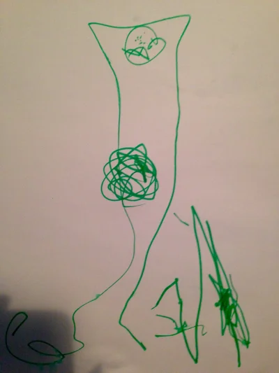 xyz23 - Moja córka lvl 2,5 miesiąca narysowała pierwszego ludzika. Jestem dumna:) #du...