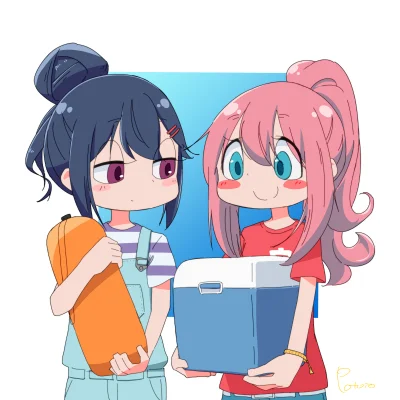 LlamaRzr - #randomanimeshit #yurucamp #nadeshikokagamihara #rinshima #blushedface #an...