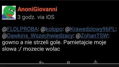 bizmutx - @AnoniGiovanni no co tam mireczku, jak zdrówko? ( ͡° ͜ʖ ͡°)ﾉ⌐■-■ 

#mecz #p...