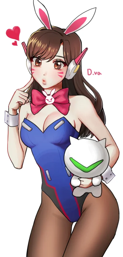 kedzior1916 - #randomanimeshit #overwatch #dva #genji #bunnysuit