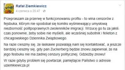 uzamkniete - Facebook i jego polityka... Kilka dni temu zablokowali nawet konto Rafał...
