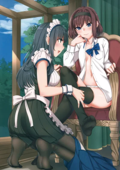 j.....n - #randomanimeshit #originalcharacter #maid #yuri # @BlackReven