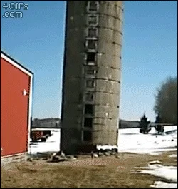 Nadrill - przewijaj dalej, to tylko dziwnie rozpadajacy sie silos. #gif