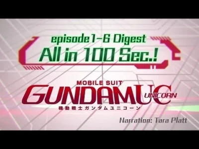 80sLove - Oficjalne streszczenie 6 odcinków anime Gundam Unicorn w 100 sekund z angie...
