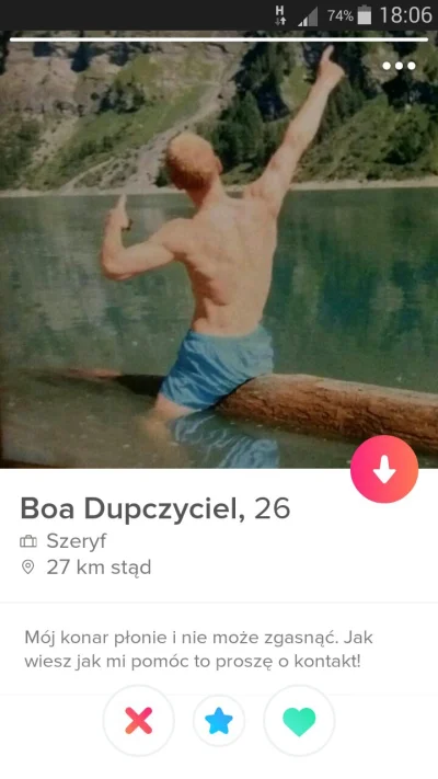 P.....e - Boa dupczyciel jusz do cb lece #tinder #heheszki #podrywajzwykopem