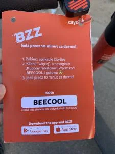 malinowydzem - 10 minut jazdy za darmo na hulajnogi w CityBee

kod: BEECOOL

#cit...