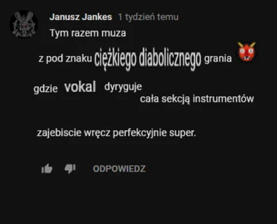 padobar - #januszjankes 
W odcinku 11. lecimy grubo - w każdej warstwie.
vokal dyryg...