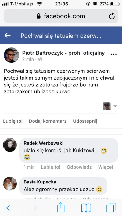 mkkud - Breaking! Paweł Kukiz włamał się na Facebooka Piotra Bałtroczyka!