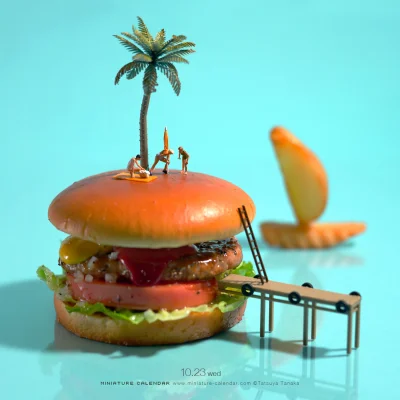mala_kropka - #minikalendarz #hamburger