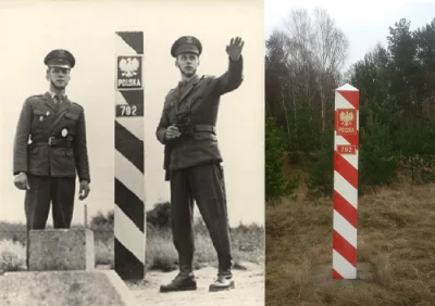 Gzagal - Zdjęcie po lewej: żołnierze Wojska Ochrony Pogranicza patrolują granicę pols...