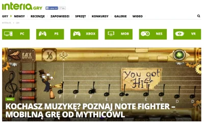 JavaDevMatt - #notefighter jako główny news na http://gry.interia.pl/ (ʘ‿ʘ)

#gamed...