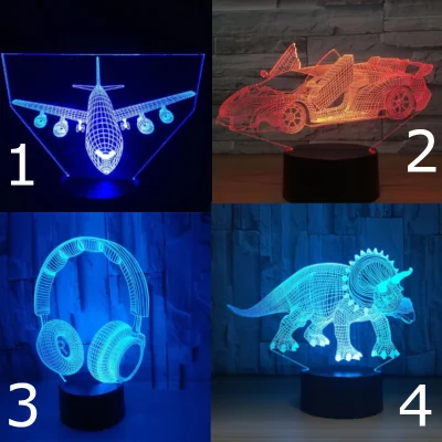 Prostozchin - Nocna lampka 3D - 7 kolorów świecenia

1. >> Samolot <<
2. >> Samoch...