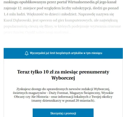 PlejBania - @RafDan: Wyczerpałeś już limit bezpłatnych artykułów w tym miesiącu

Na...