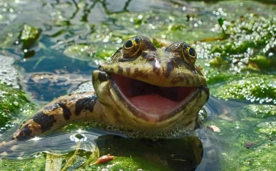 tomyclik - #zwierzeta #smiesznypiesek 

via #twitter 
A frog smiles for the camera...