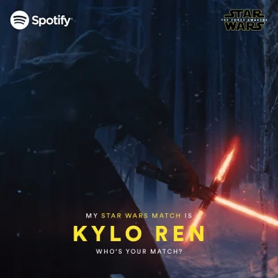 lordgrievous - Spotify wprowadziło fajną zabawę w związku ze Star Wars, możecie spraw...