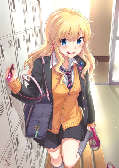 l.....f - #randomanimeshit #idolmaster #idolmastercinderellagirls #yuiootsuki #school...