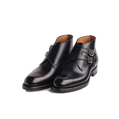 klasycznebutypl - Shoes of the day: Wysokie czarne monki. Esencja klasycznego męskieg...
