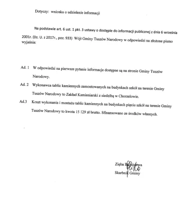 tusk - @Majk_: Dodam jeszcze że te tablice kosztowały 15 tys złotych. Żródło