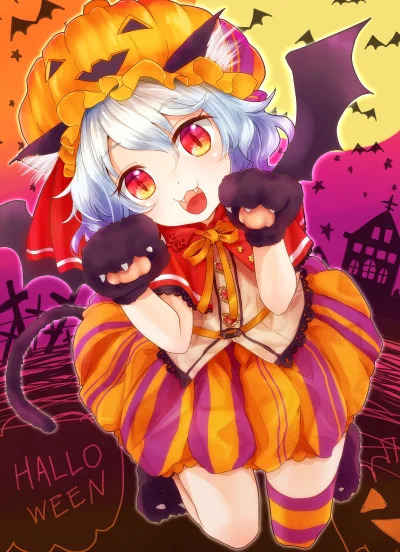 mar0uk - #randomanimeshit #halloween #neko #nekomimi #touhou #remiliascarlet #loli @z...