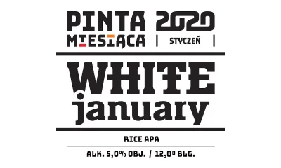 von_scheisse - Piwo WHITE January w stylu rice american pale ale to pierwsza w tym ro...