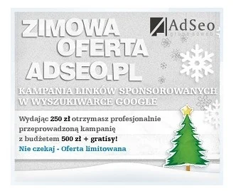 adnews - AdSeo rozpoczęło sezon zimowy na #linki sponsorowane w sieci. Szczegóły na #...