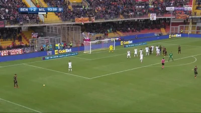 arko123 - Alberto Brignoli, bramkarz Benevento zdobywa bramkę na 2:2 w meczu z Milane...