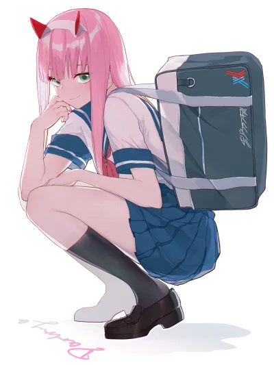 bakayarou - #randomanimeshit #darlinginthefranxx #zerotwo #schoolgirl #codziennazerot...