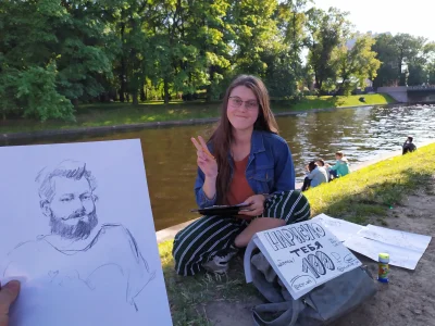 Kir91 - Oto Jula, studentka I roku Petersburskiej ASP i wykonany przez nią rysunek mo...