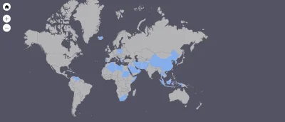 niebieskikociak - W krajach zaznaczonych na niebiesko nie działa lub jest mocno ogran...