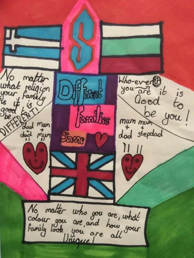 KrisCane - Mojej znajomej dziecko zrobiło w szkole w UK plakat o tolerancji, ona jest...