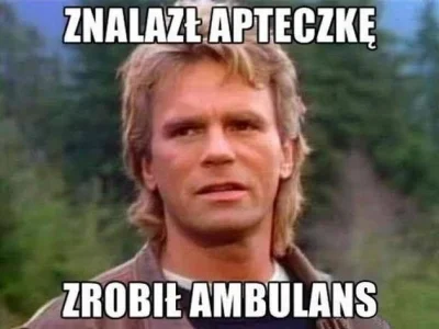 dondolan - #humorobrazkowy #heheszki #mcgyver #sluzbazdrowia #ambulans #apteczka