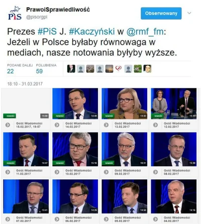 pk347 - Kaczynski: "Jezeli w Polsce bylaby rownowaga w mediach, nasze notowania bylyb...
