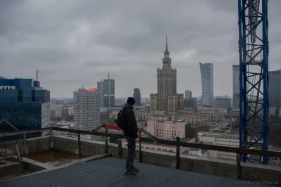 nightmeen - Widok z dachu słynnego wieżowca Prudential w Warszawie. Udało mi się go z...