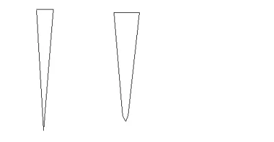 Trollsky - @qoompel: chodzi o to ze w przekroju ten nóz jest trójkątem co diametralni...
