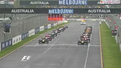 P.....z - Melbourne, rok 2010.
Mokry tor Albert Park wita kierowców w drugim wyścigu...
