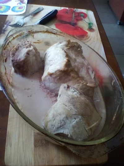 anonymous_derp - Dzisiejsze śniadanie: Pieczona wieprzowina (szynka, schab i polędwic...