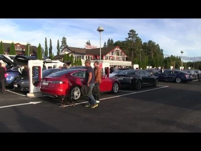 f.....s - Największa "stacja" Supercharger na świecie już otwarta w Norwegii - 20 sta...