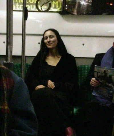 runnerrunner - Tymczasem pociągiem jeździ sobie współczesna Mona Liza... #heheszki #p...