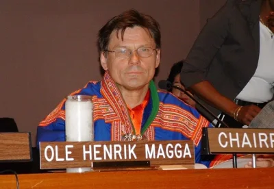 narydza - Ole Henrik Magga- znany samski (lapoński) polityk z Parlamentu Samów w Norw...