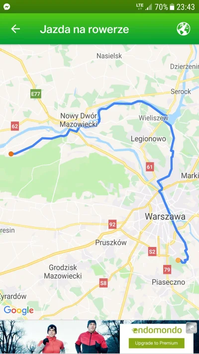slabyslabek - Ej rowerowe Mirko, patrzcie co wczoraj wykręciłem (✌ ﾟ ∀ ﾟ)☞ 192 km w 9...