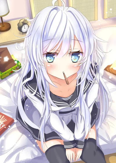 S.....z - #randomanimeshit #kantaicollection #hibiki #blueeyes #longhair #silverhair ...