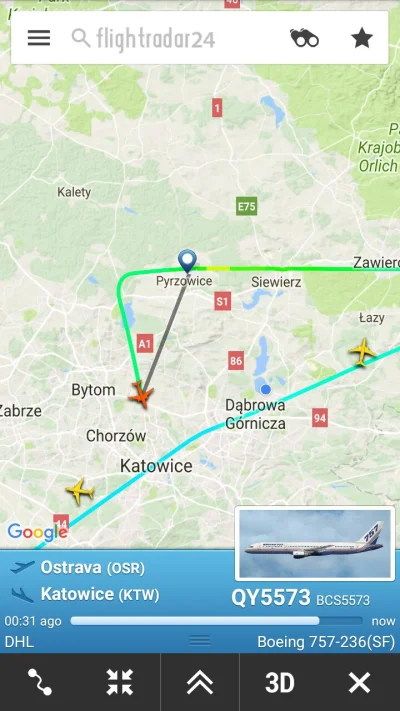 salvador5000 - #samoloty #flightradar24 właśnie patrze na niego jak robi drugie kółko...