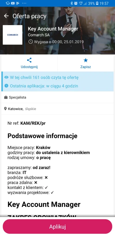 Maelstrom94 - Jakiś programista 15k chetny? Comarch szuka key account managera, cokol...