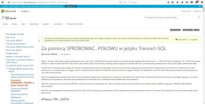 vuvkid - Blok TRY...CATCH wytłumaczony i przetłumaczony dla MSSQL.
SPOILER

Matko ...