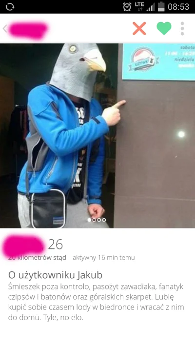 supernick - przyznawać się mirki, który to taki śmieszek? ( ͡° ͜ʖ ͡°)
#tinder 

SP...