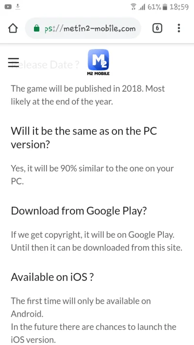overdoseWajkop - 21.12.2018 wychodzi metin2 mobile na androida ktoś czeka? ja już sie...