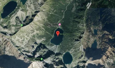 AscendedFromTomorrow - @moakatanga: widok na Morskie Oko z Google Maps. ( ͡° ͜ʖ ͡°)