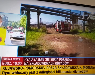 grafikulus - Oglądam sobie rano tv przy kawie, a tu news: płonie kolejne składowisko ...