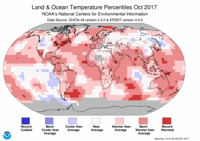 Sierkovitz - Globalny klimat: październik 2017 4. najcieplejszym październikiem w not...